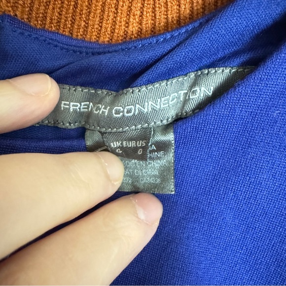 NWT French Connection Royal Blue Lula Stretch Cage Back Dress Size 0 - Picture 10 of 11